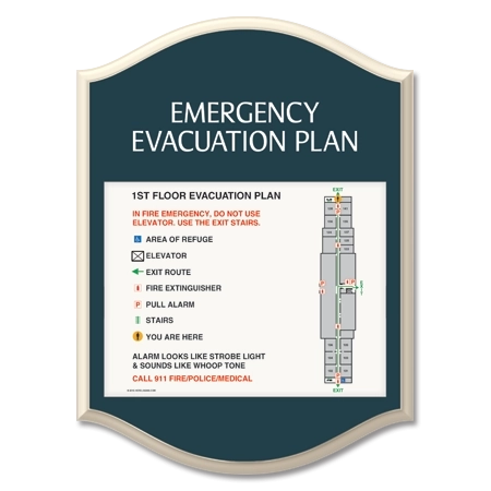 Standard Entrance Evacuation Plans - CA Compliant