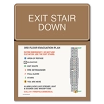 Standard Stairway Evacuation Plans - CA Compliant
