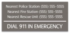 Tennessee Emergency Contacts Sign