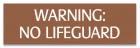 Tennessee No Lifeguard Warning Sign