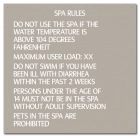 Texas Spa Rules Pool Sign