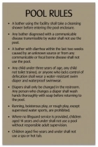 Utah Pool Rules Sign