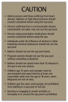 Utah Spa Rules Caution Sign