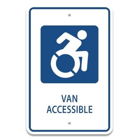 Van Accessible Parking Sign w/Dynamic ISA Symbol