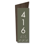 Vertical Room Number Sign w/ Symbols