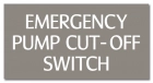 Virginia Emergency Pump Cut-Off Switch Sign