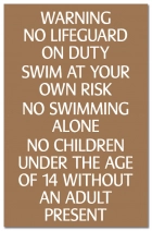 Virginia No Lifeguard Sign