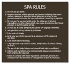 Virginia Spa Rules Sign