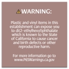 Warning Sign: Plastic and Vinyl -  Celtec Material