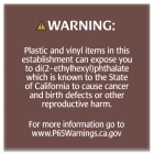 Warning Sign: Plastic and Vinyl