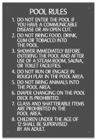 Wisconsin Pool Rules Sign