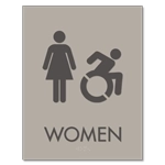 Women Sign w/Female & Dynamic ISA Symbols