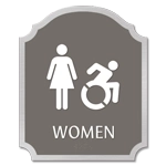 Women Sign w/Female & Dynamic ISA Symbols