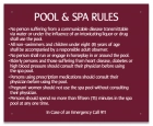 Wyoming Pool & Spa Rules Sign