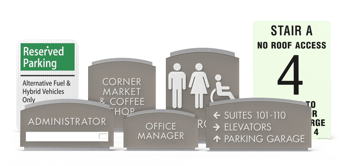 Signage examples for modern offices